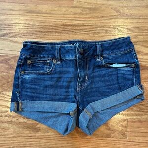 American Eagle dark wash jean shorts size 0 Short